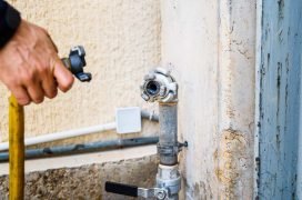 Water pipe repair or installation by professional plumber.